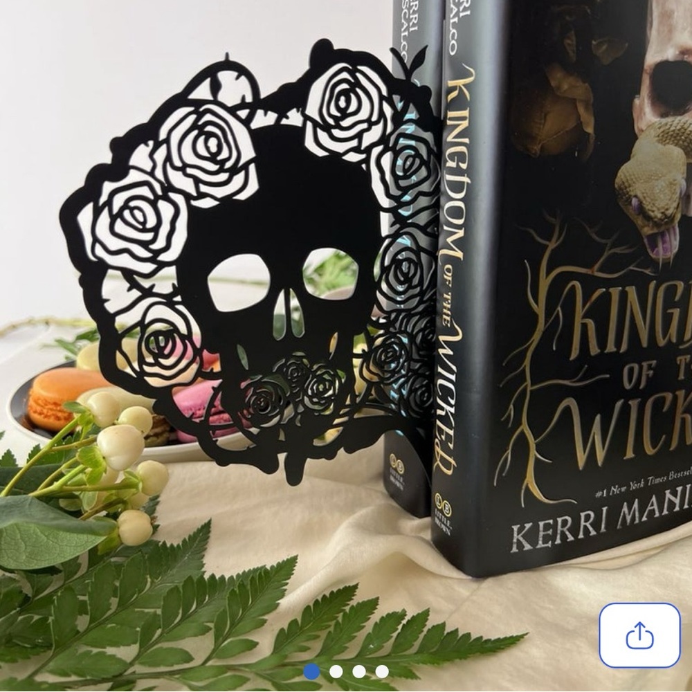 The Bookish Box Shelf Silhouette Black Skull Rose Stalking Jack the Ripper